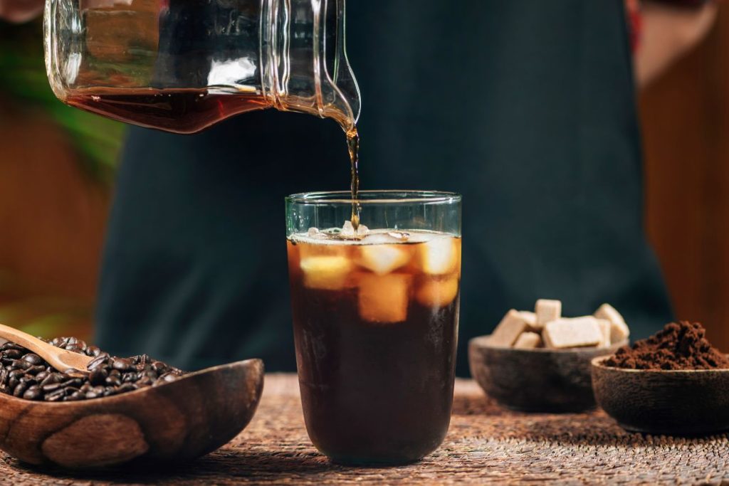 Cold brewed coffee