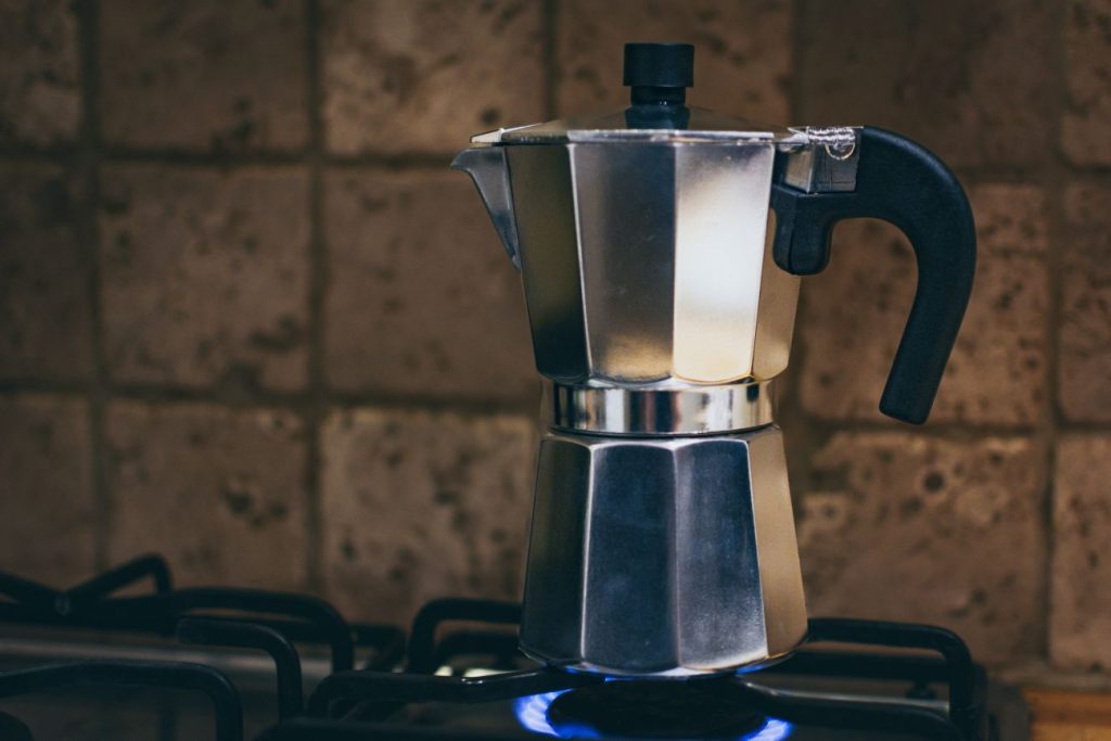 Heat Moka Pot on the stove