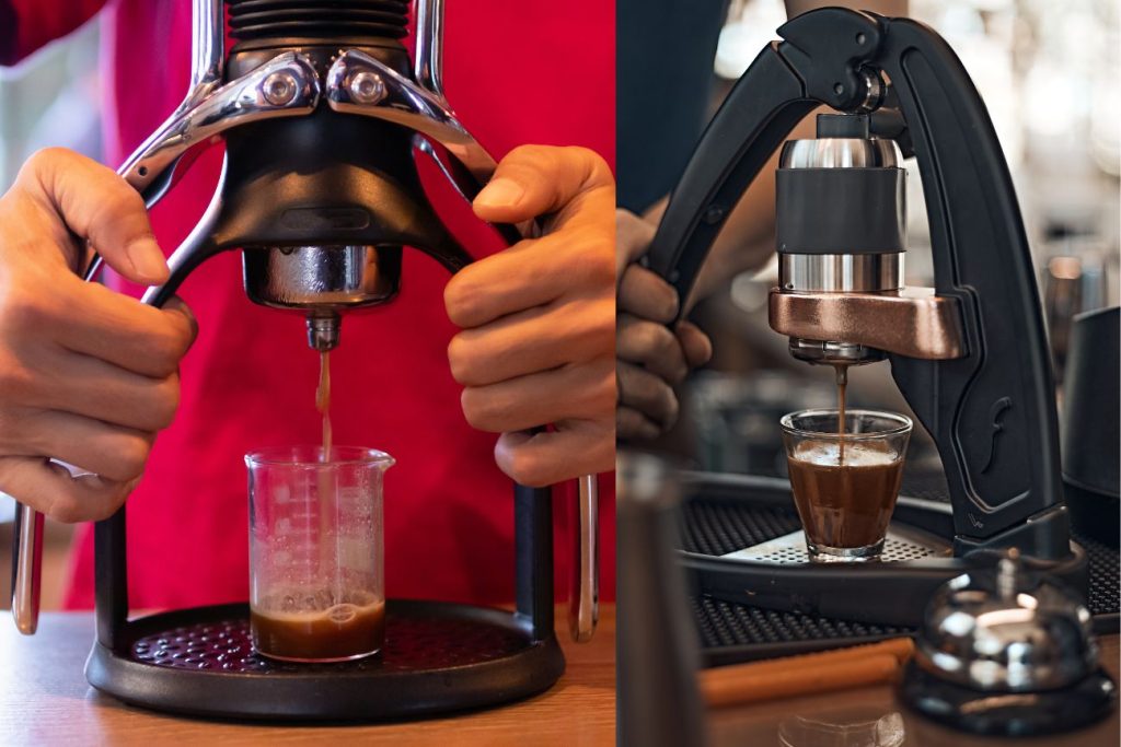 Flair espresso and Rok espresso makers