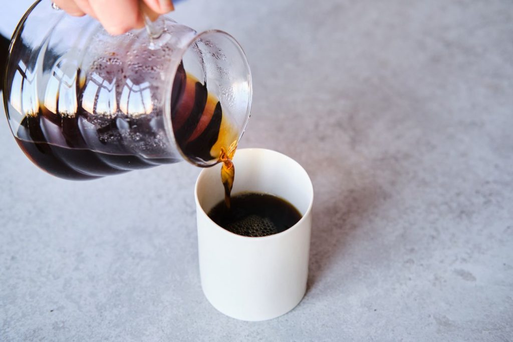 Serving hario v60 pour over coffee