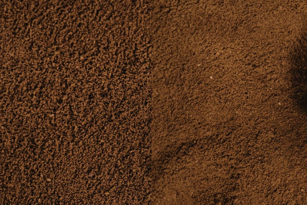 Comparison of coffee grind sizes for moka pot and espresso coffee